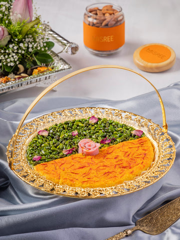 Basket Pista & Badam Cake Tray