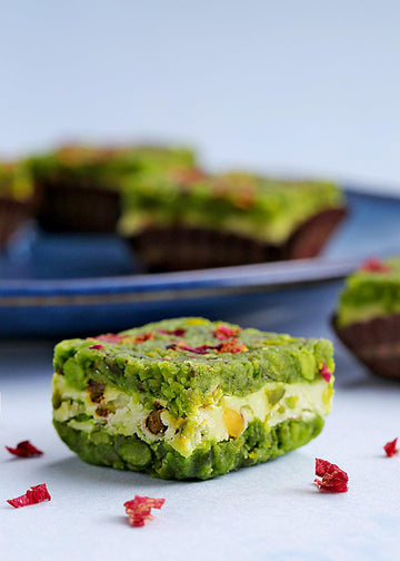 Saffron Infused Pistachio Barfi with Pichwai Box