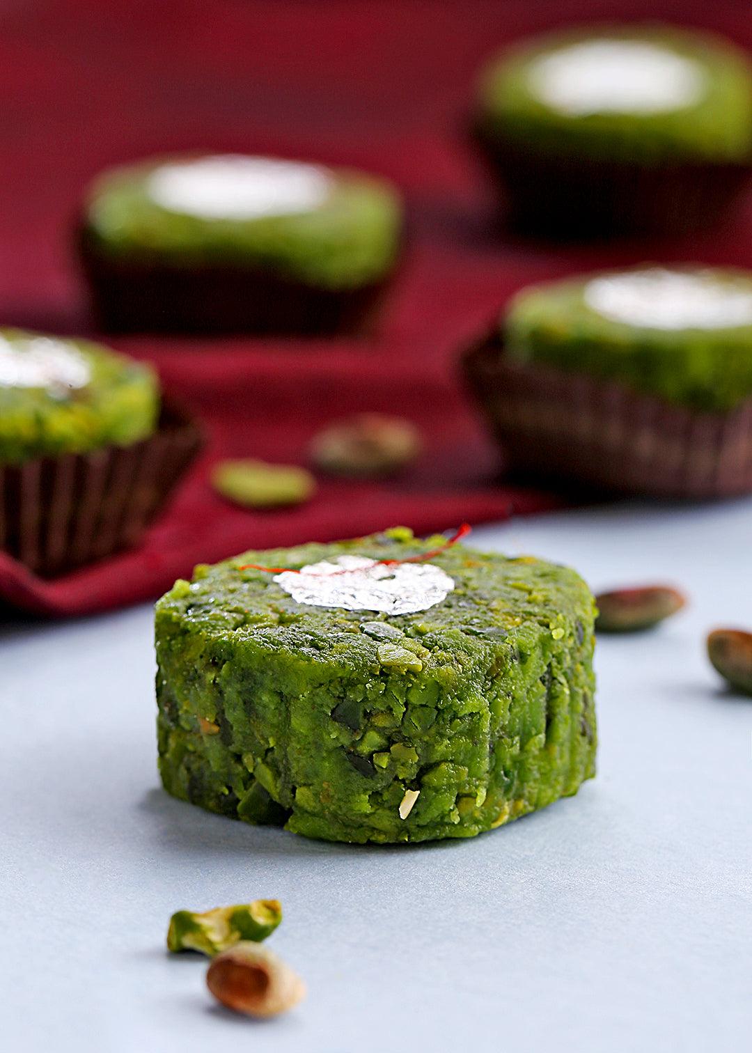 Pista-e Kesar Bahar Barfi with Pichwai Box