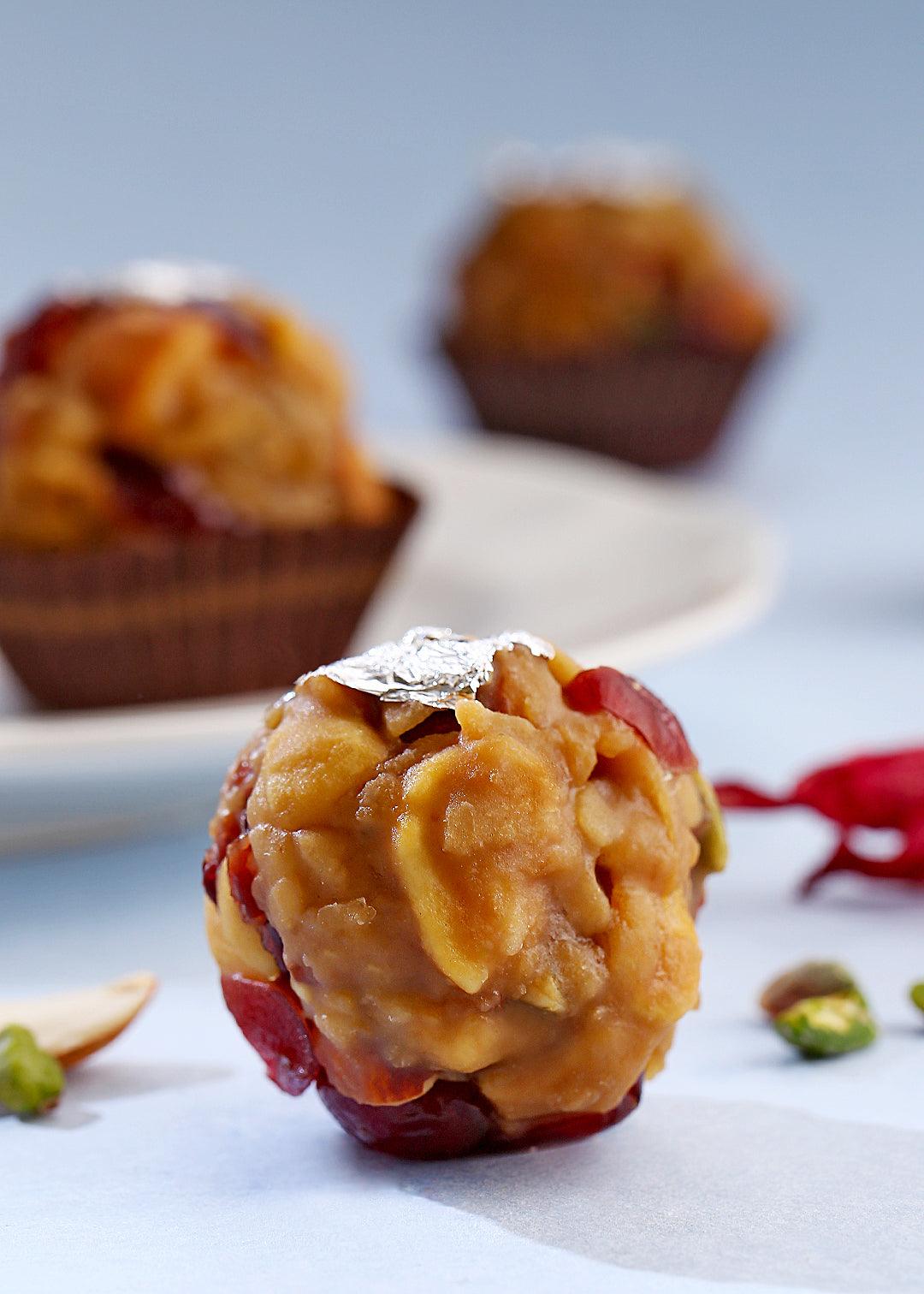 Cranberry Kardant Laddoo with Pichwai Box