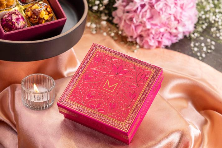 Swastika (Pink) - Box of 4 Mithai