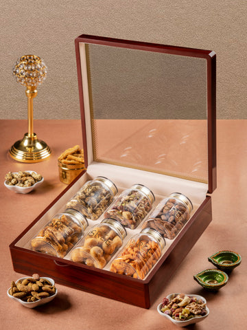 Savouries & Dryfruit Wooden Box
