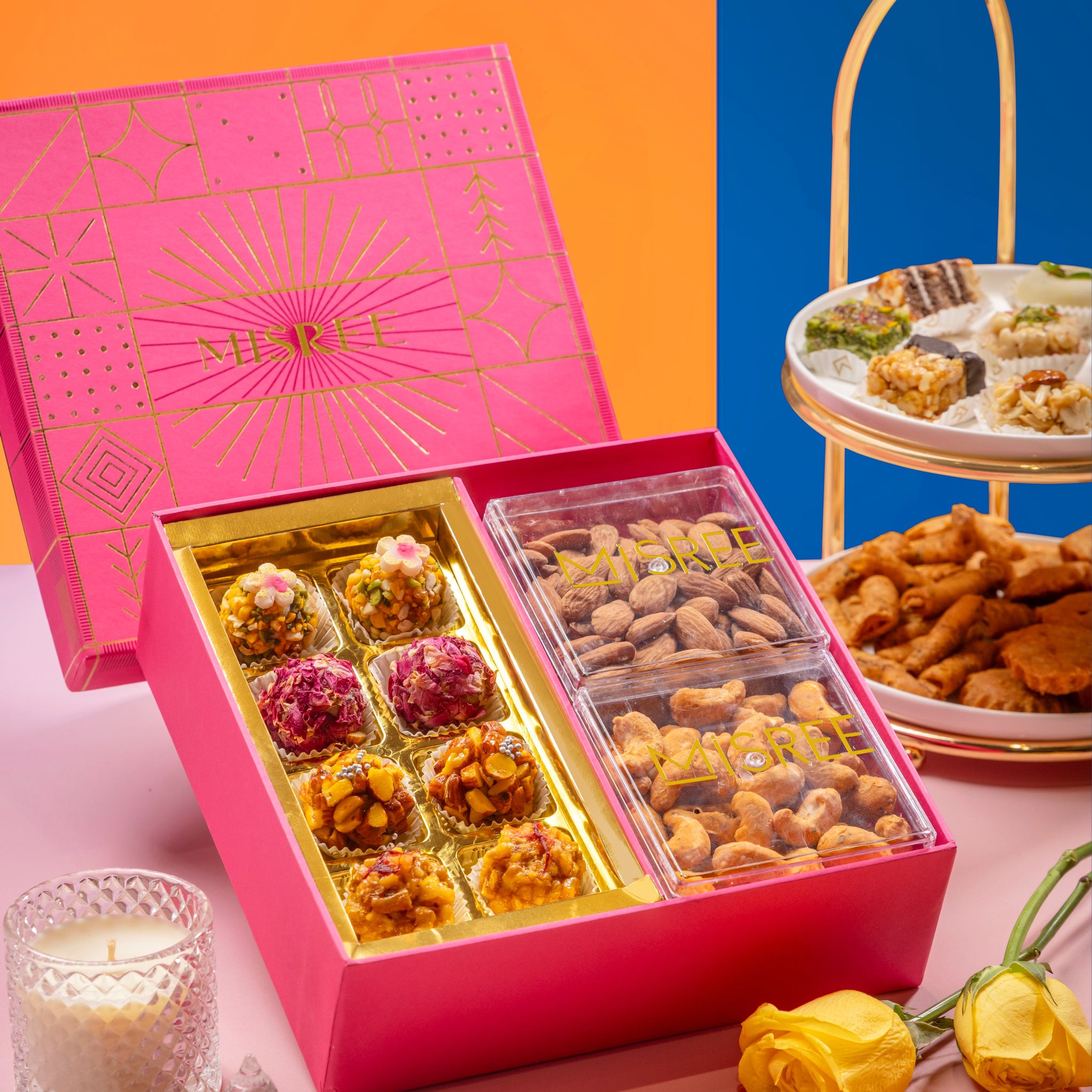 Neon pink hamper