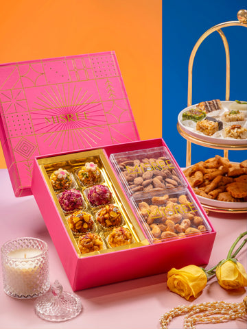 Neon pink hamper
