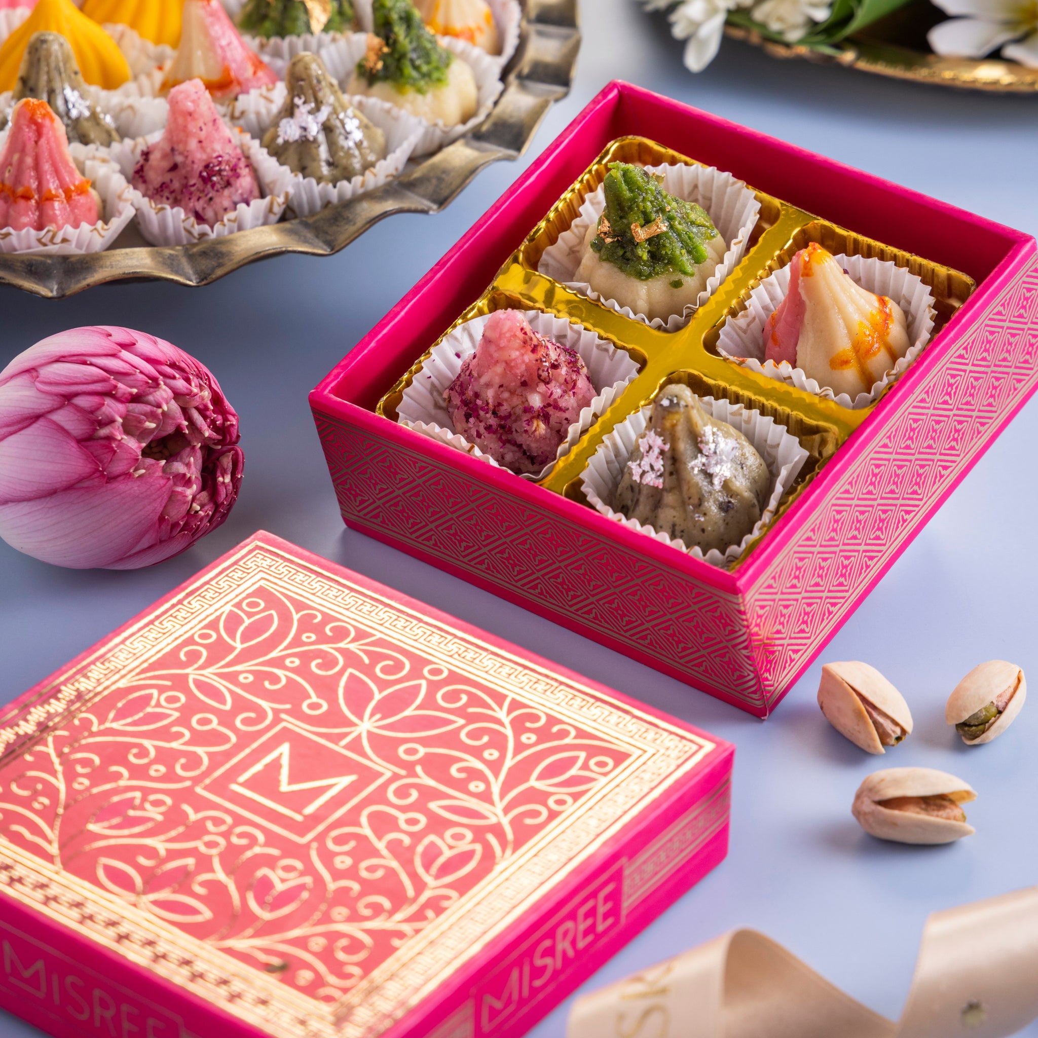 Modak Box of 4 (Pink & Magenta)