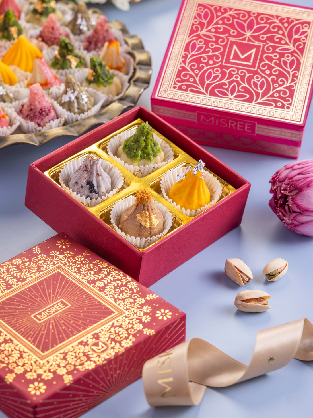 Modak Box of 4 (Pink & Magenta)