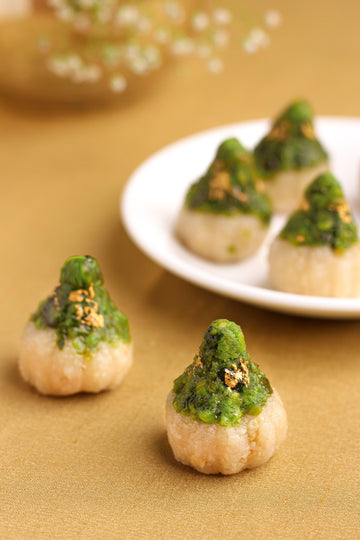 Pista and Cashew Modak with Pichwai Box