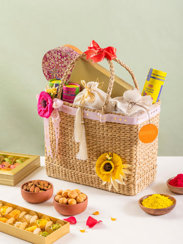 Holi Jute Basket Hamper