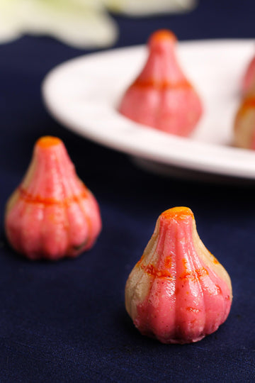 Scrumptious Strawberry Modak with Pichwai Box