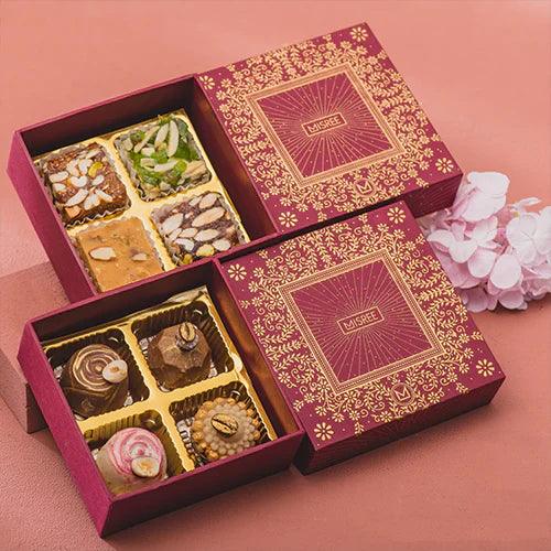 Swastika (Magenta) - Box of 4 Mithai