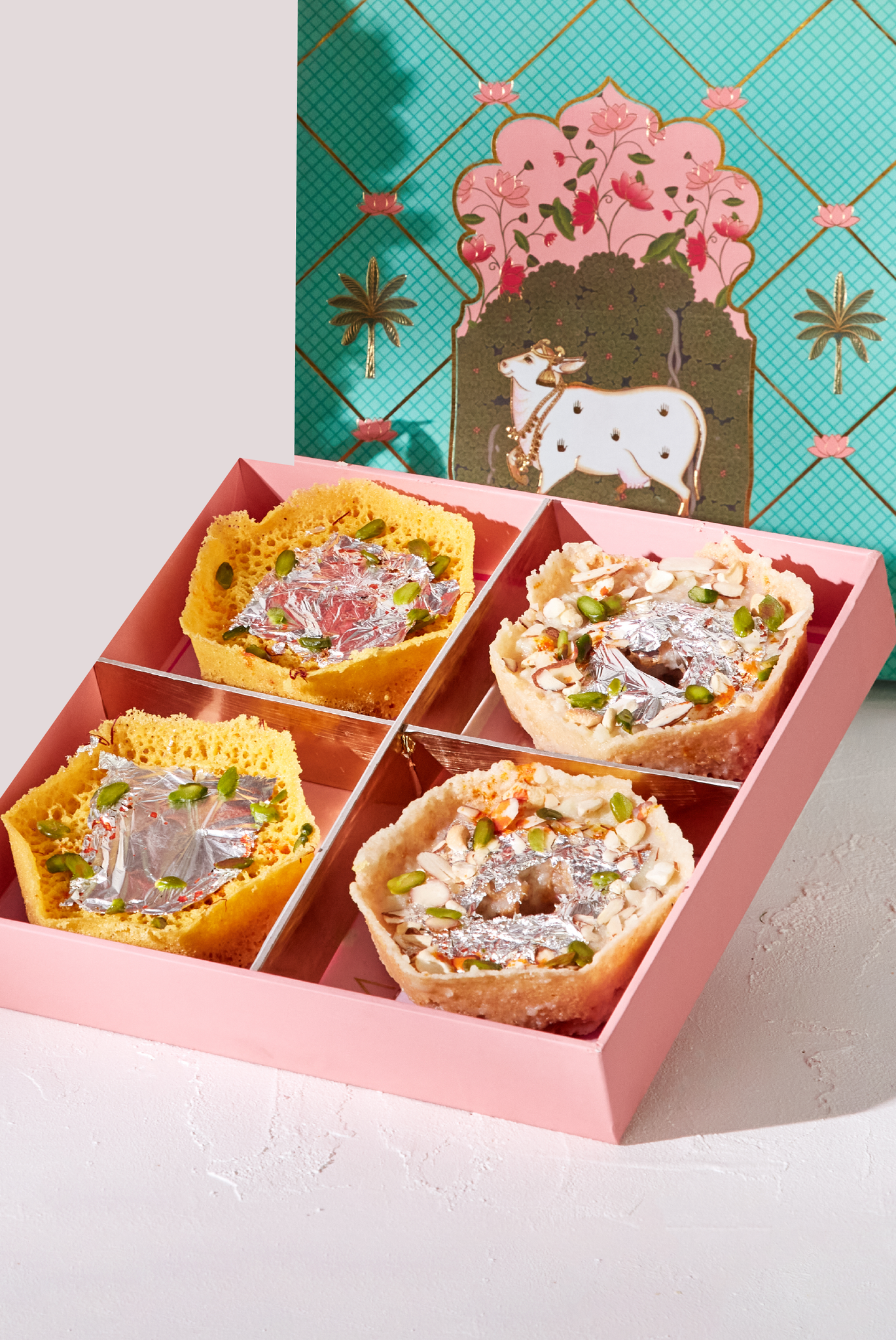 Pichwai box of 4